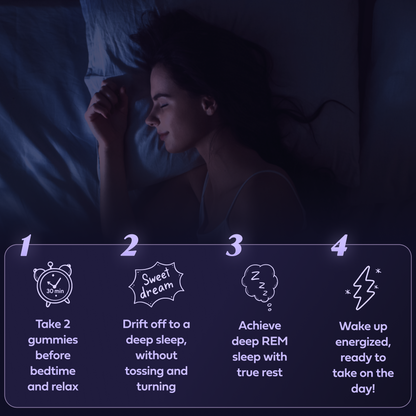 Dream Gummies | Natural Sleep Gummies with Magnesium, Melatonin & L-Theanine for Deeper Sleep | Made in USA | 60 Gummies