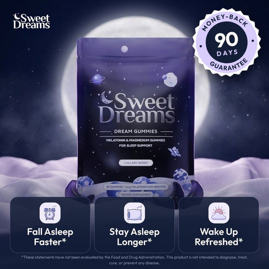 Dream Gummies pouch with 90-day guarantee